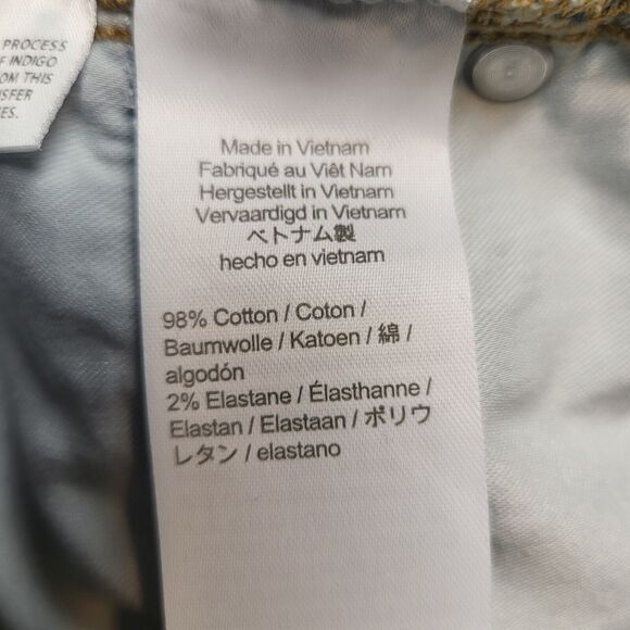 Arizona Jeans Womens 29 Blue Classic Straight Leg Distressed Stretch Denim - Picture 5 of 11